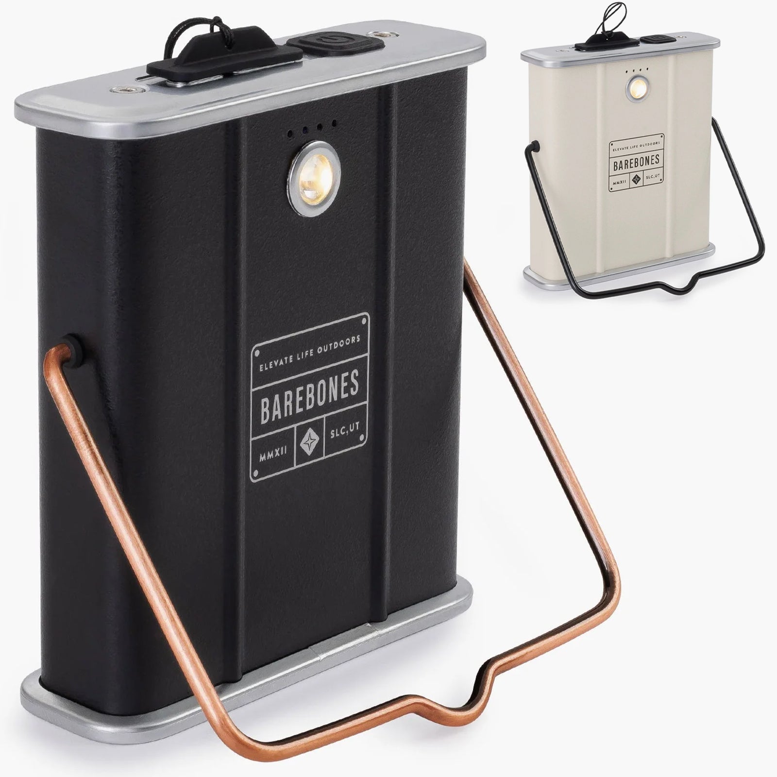 Chargeur de batterie externe Barebones Powerbank, lampe, USB et USB-C, batterie 1 000 mAh
