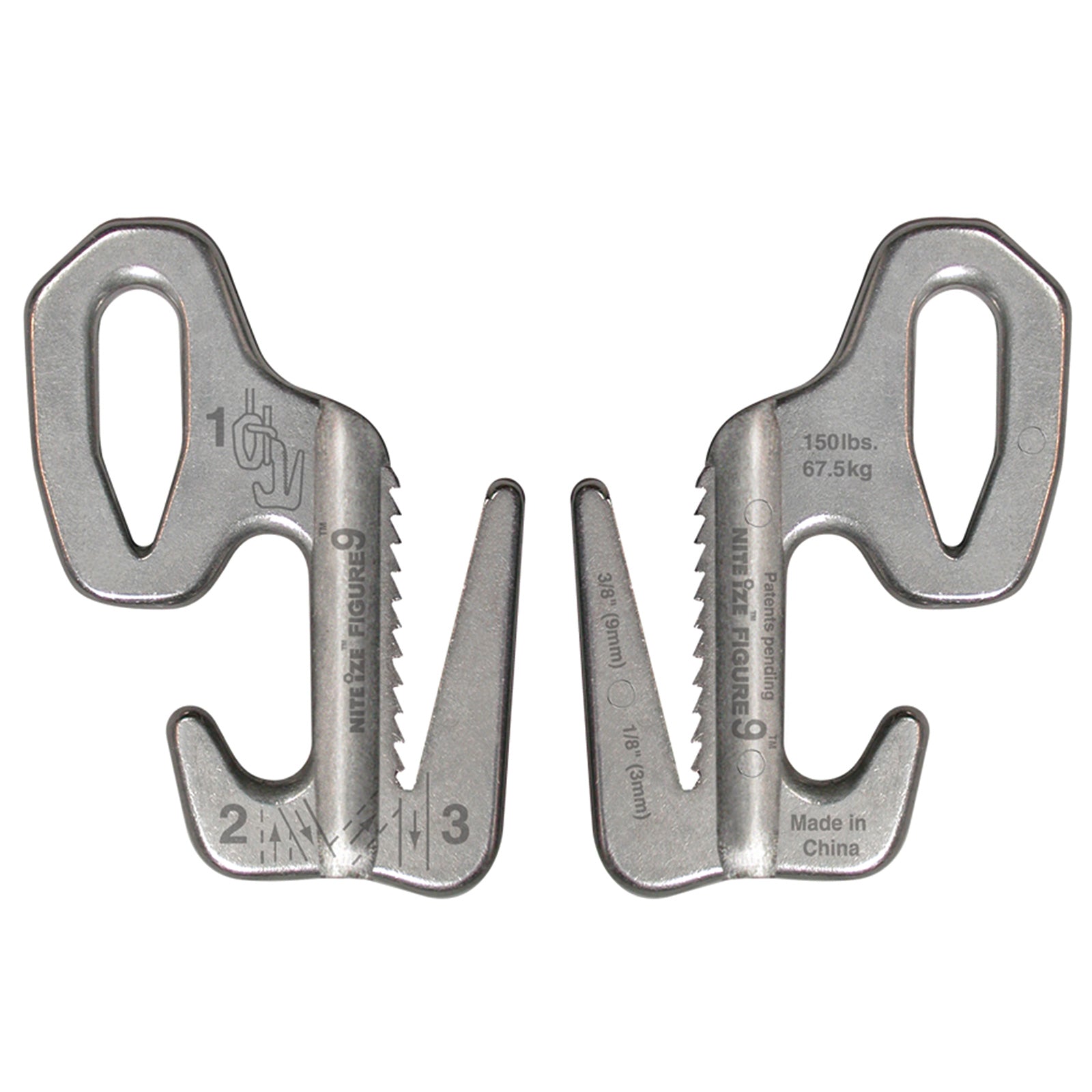 NITE IZE Figure9 L knot aid tent leash rope tensioner carabiner hook transport