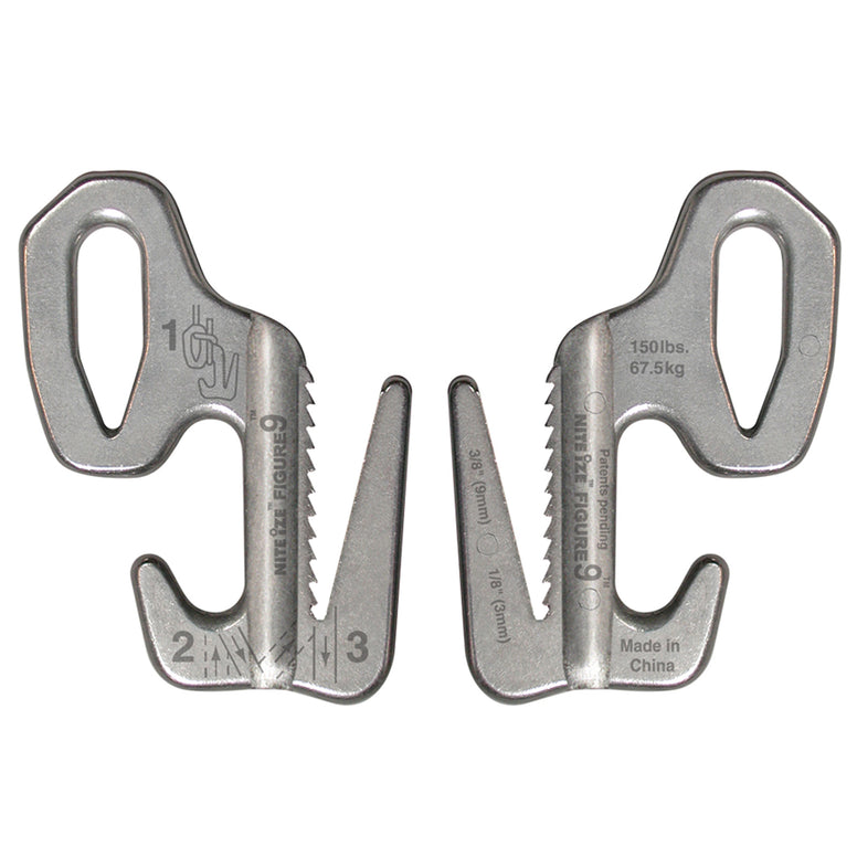NITE IZE Figure9 L knot aid tent leash rope tensioner carabiner hook transport