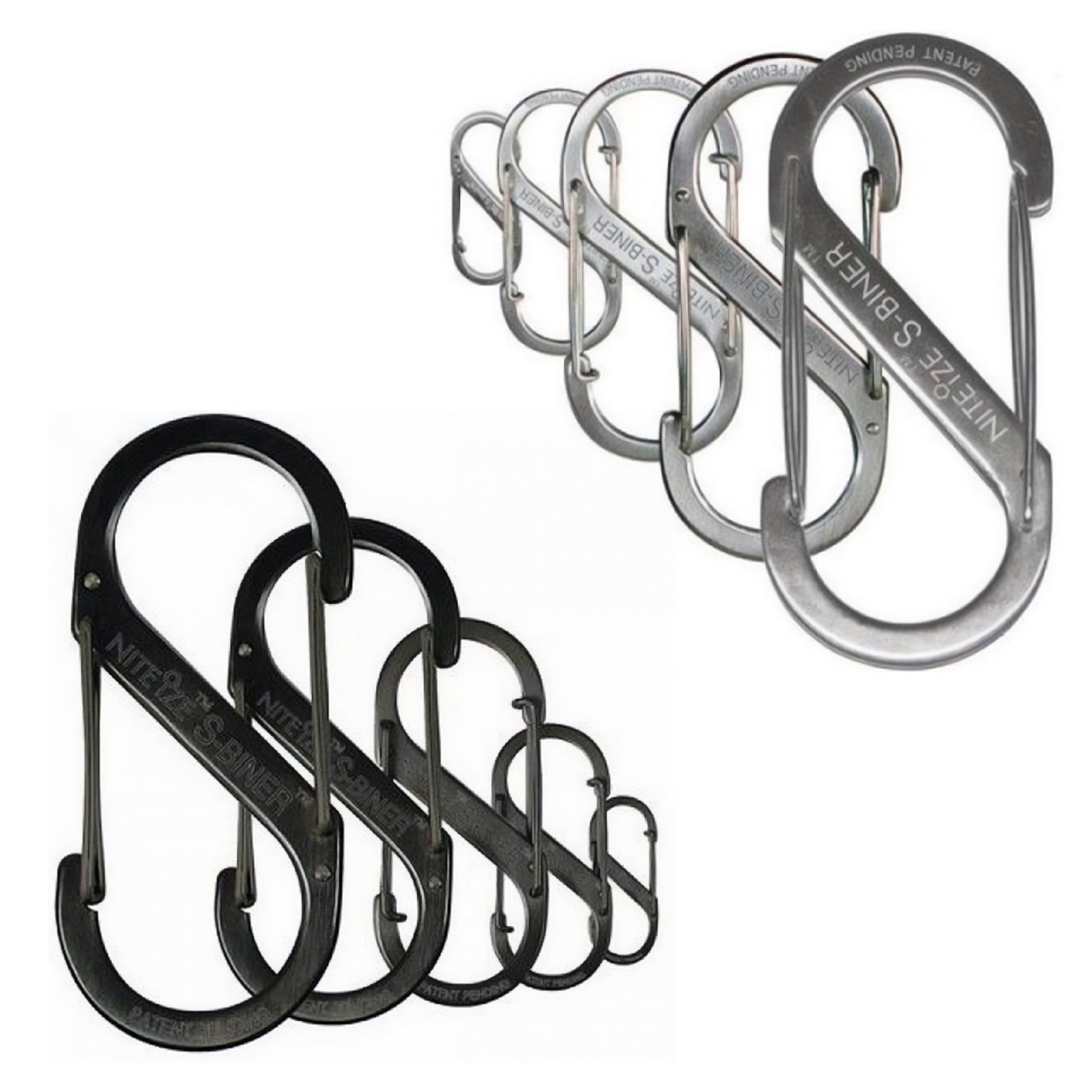 NITE IZE S-Biner Mini Doppelkarabiner Schnapp Haken Karabiner Schlüssel Anhänger