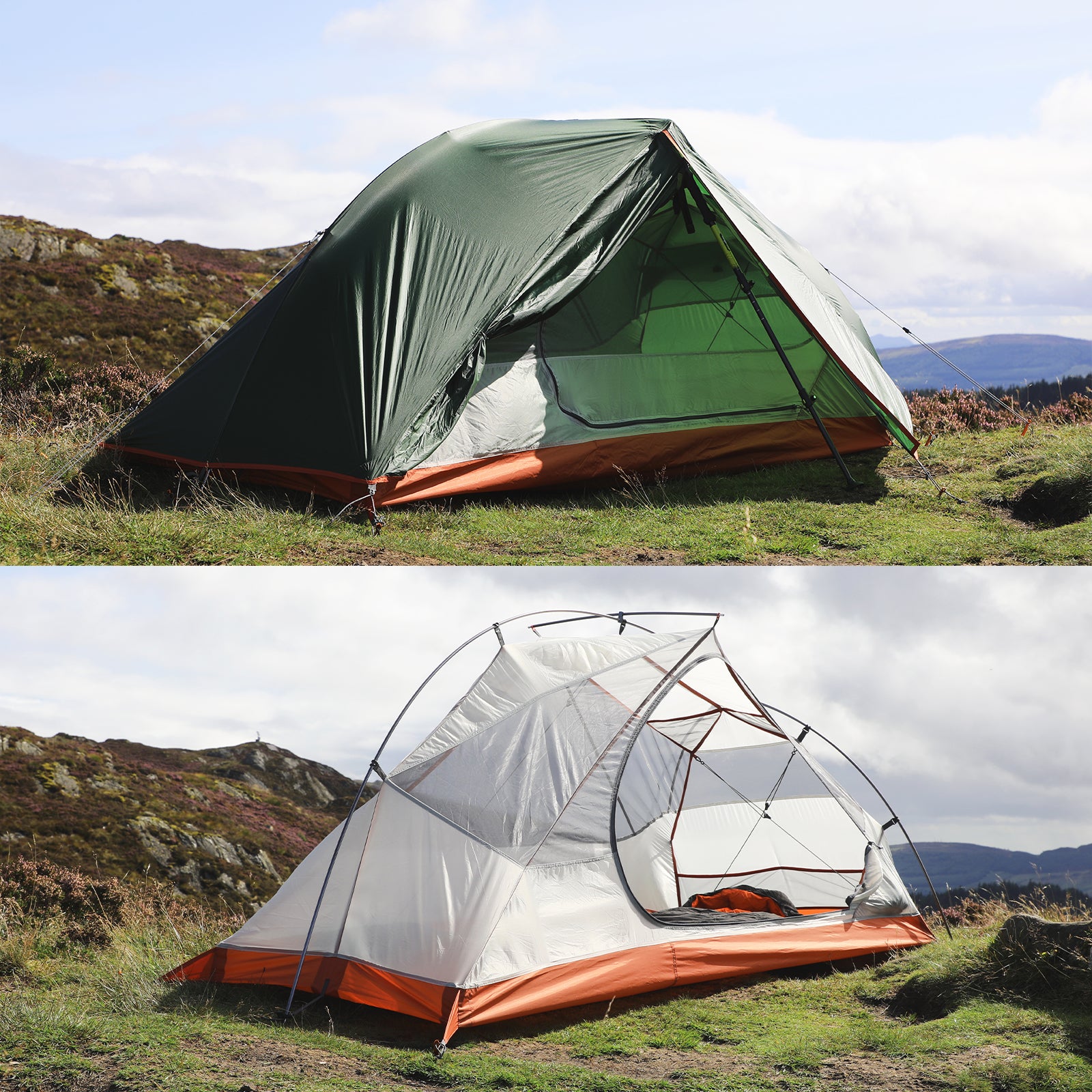 F10 Trekkingzelt Radon UL 1 Personen Camping Fahrrad Einmann Zelt Biwak 1,2 kg