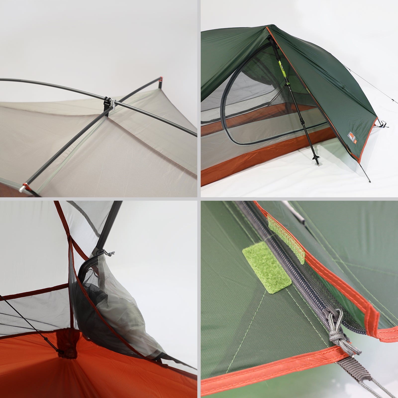 F10 Trekkingzelt Radon UL 2 Personen Camping Fahrrad Einmann Zelt Biwak 1,6 kg