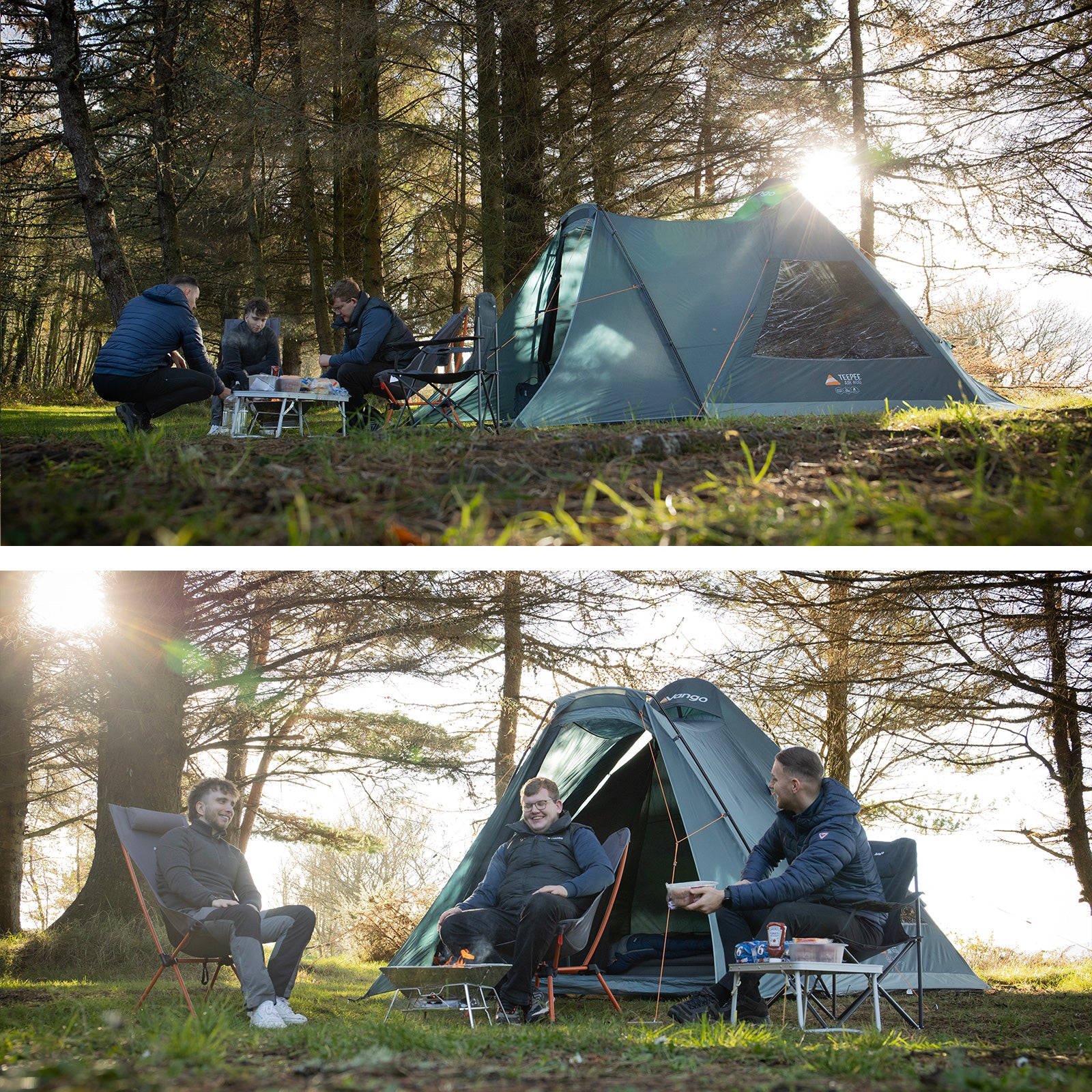 zelt aufblasbar 3 personen VANGO Campingzelt Teepee Air 400 Airbeam Tipi Familien Luftzelt Zelt A