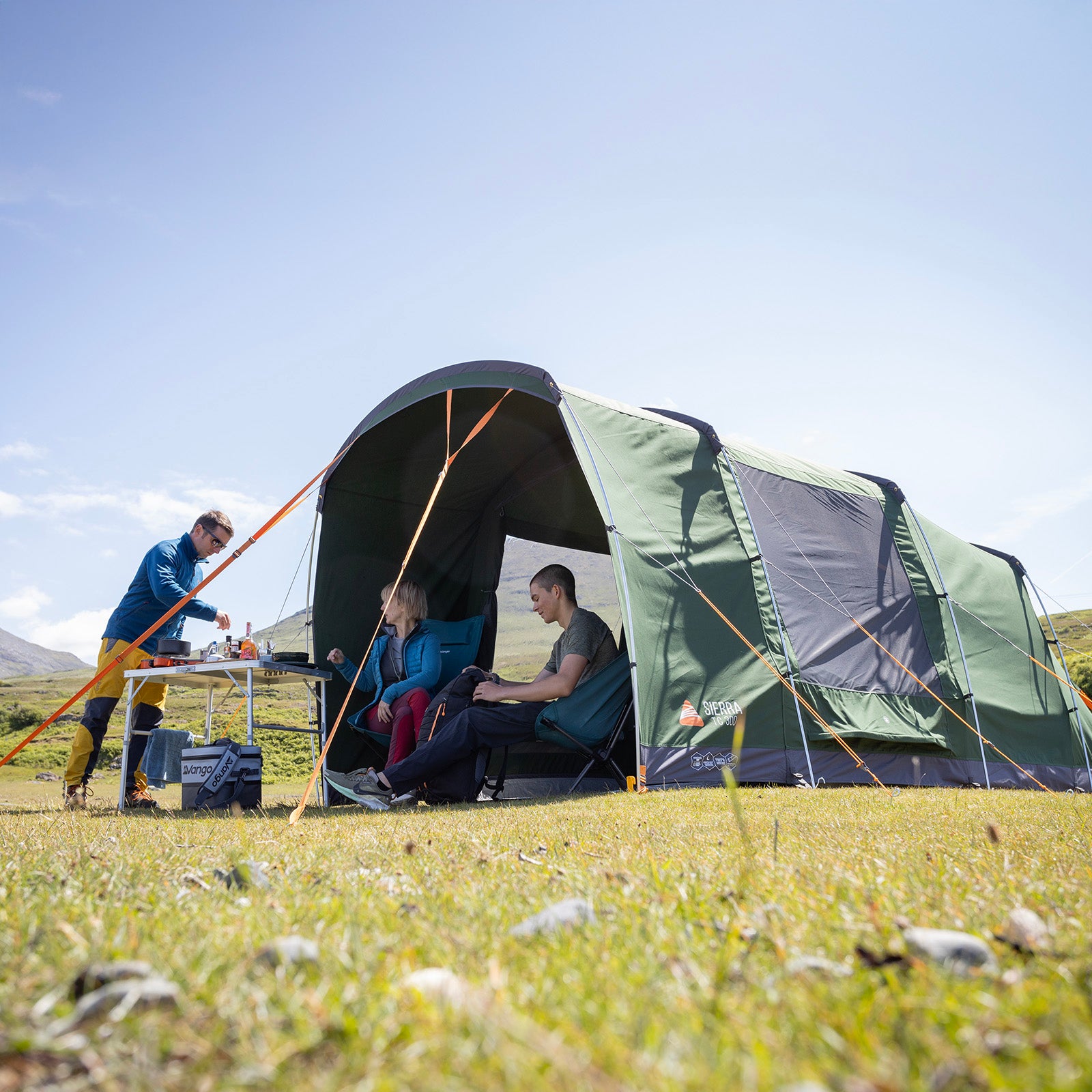 VANGO Familienzelt Sierra 300 TC Camping Gruppen Zelt 3 Personen Zelt Baumwolle