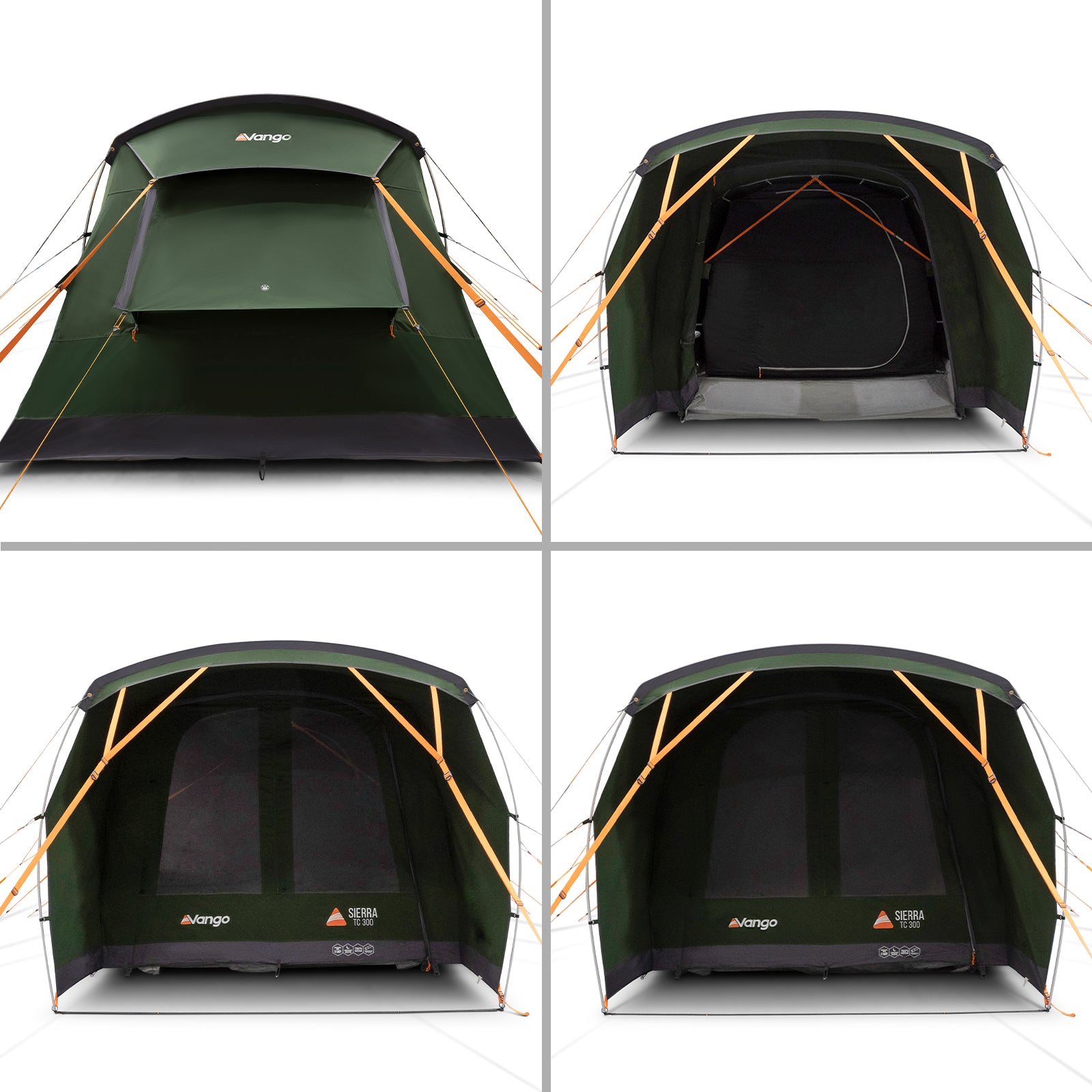 VANGO Familienzelt Sierra 300 TC Camping Gruppen Zelt 3 Personen Zelt Baumwolle