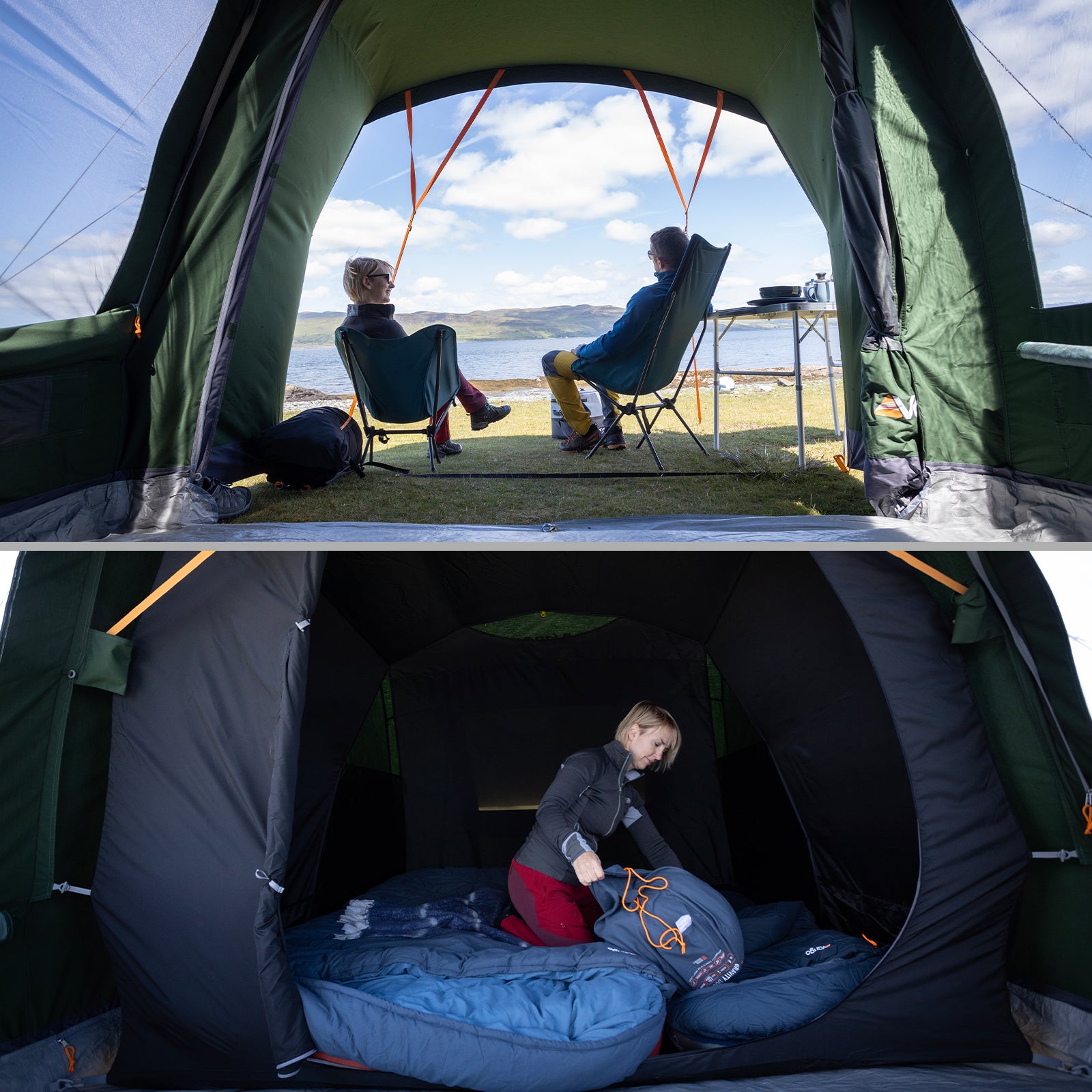 VANGO Familienzelt Sierra 300 TC Camping Gruppen Zelt 3 Personen Zelt Baumwolle