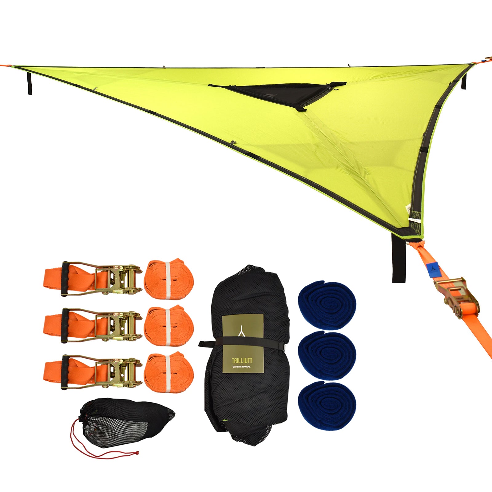 Tente hamac Trillium 3 personnes pour trekking en plein air, double tente d'arbre 4x4 m