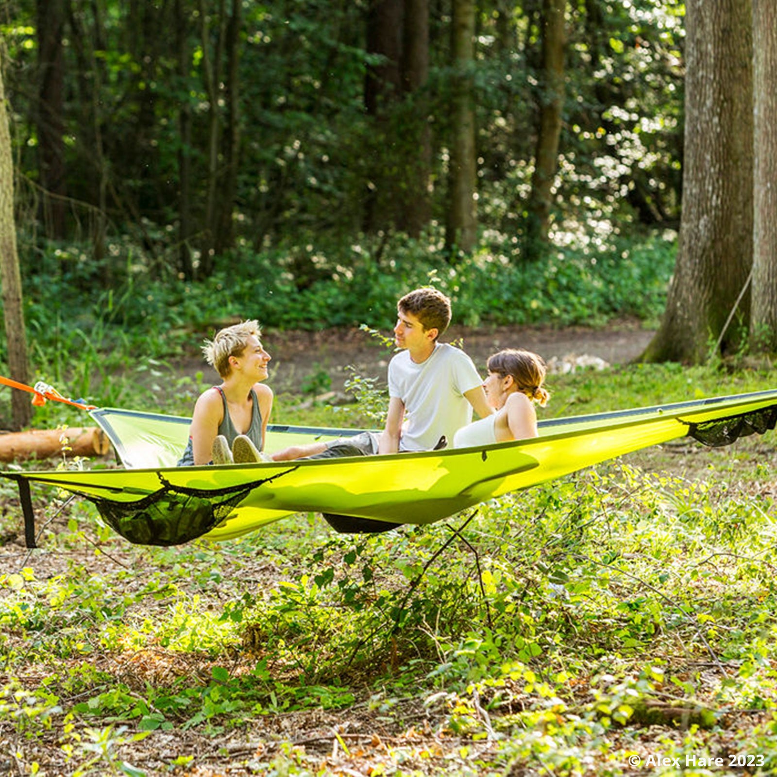 Tente hamac Trillium 3 personnes pour trekking en plein air, double tente d'arbre 4x4 m