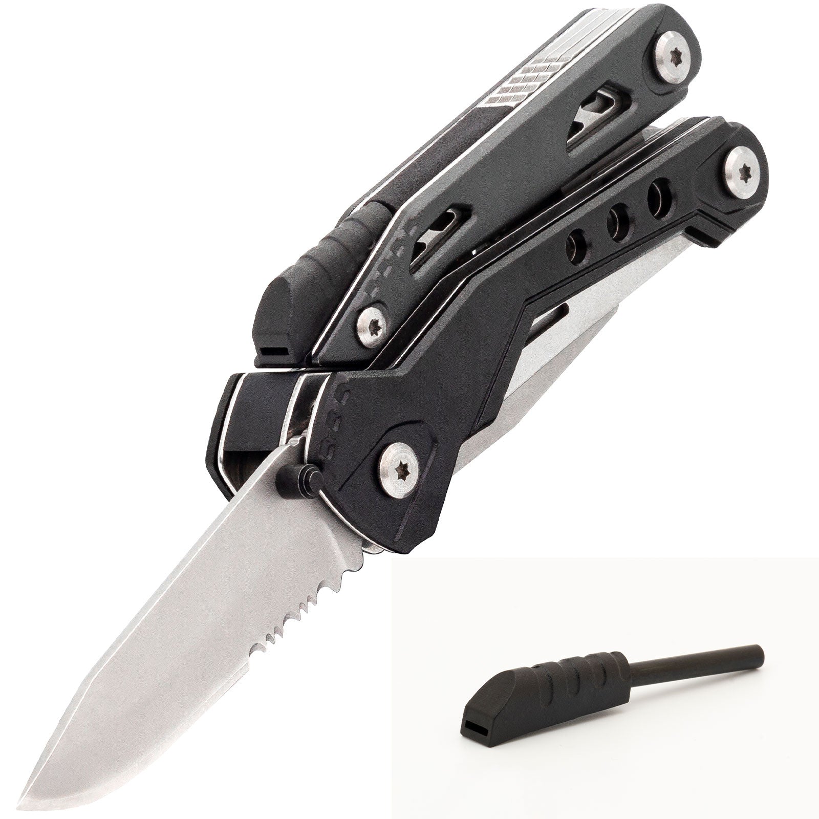 TRUE UTILITY Multi Tool Fireranger Firestarter Pocket Knife Folding Knife Pliers