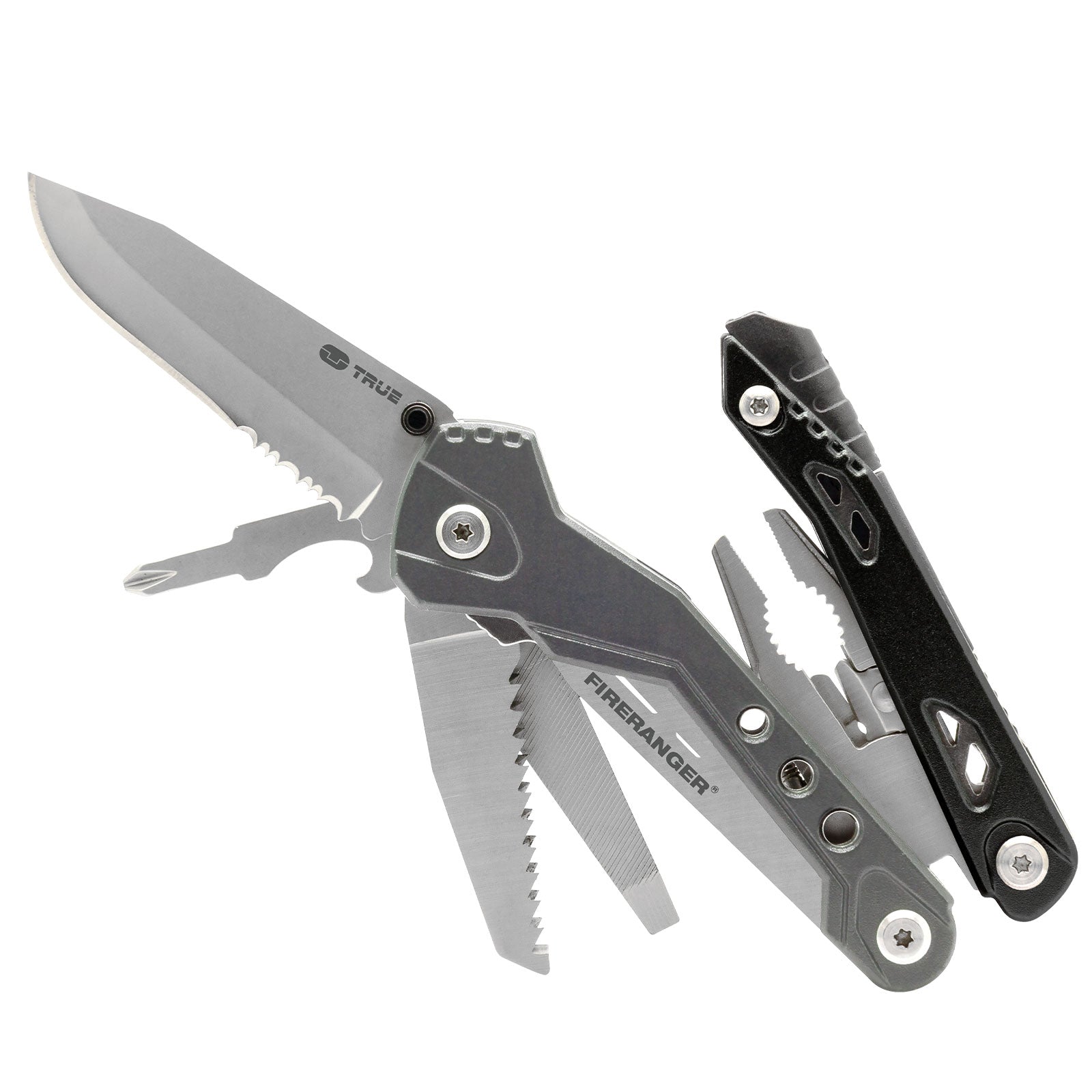 TRUE UTILITY Outil multifonction Fireranger Allume-feu Couteau de poche Couteau pliant Pince