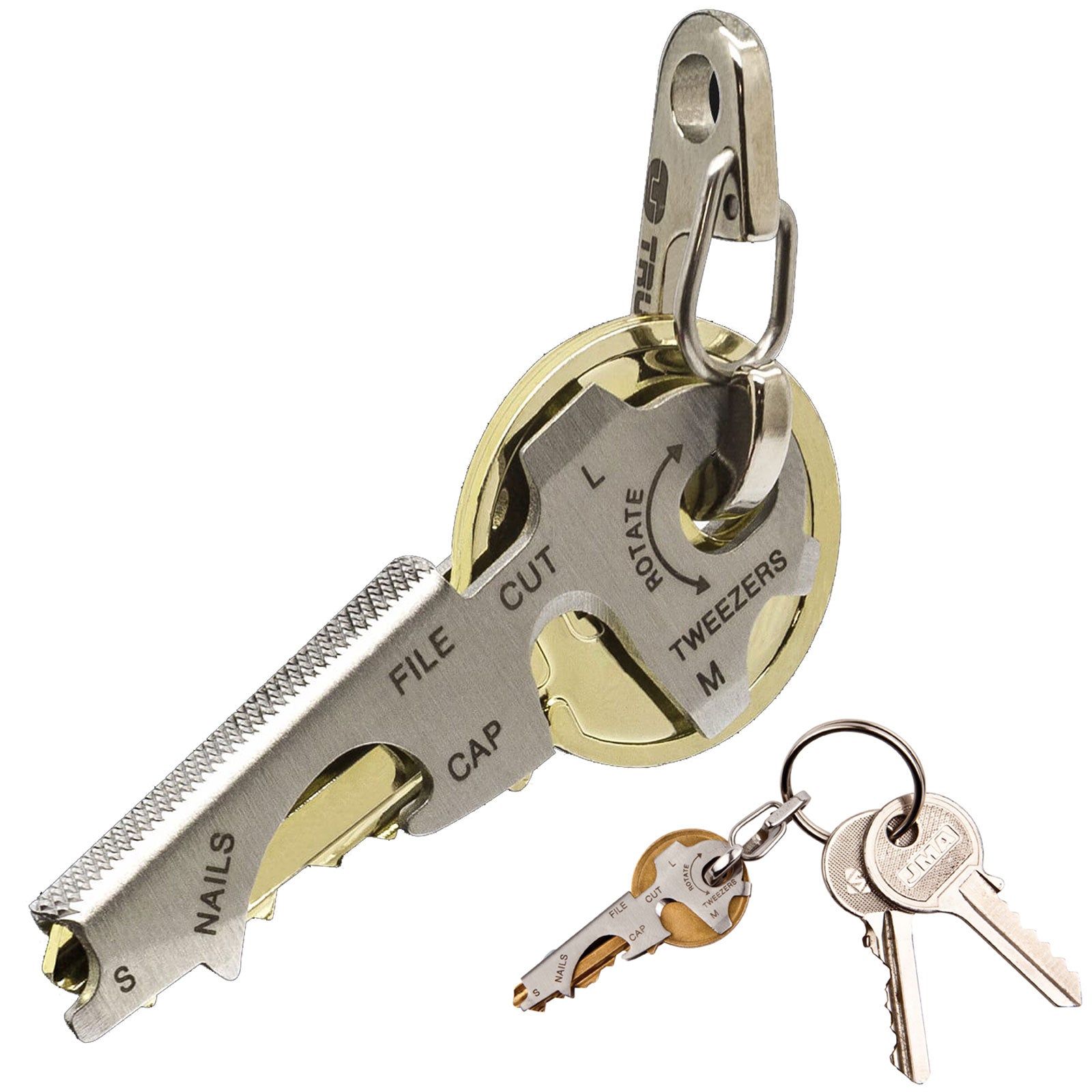 TRUE UTILITY Mini Key Multitool - Key Ring - Key Tool TOP