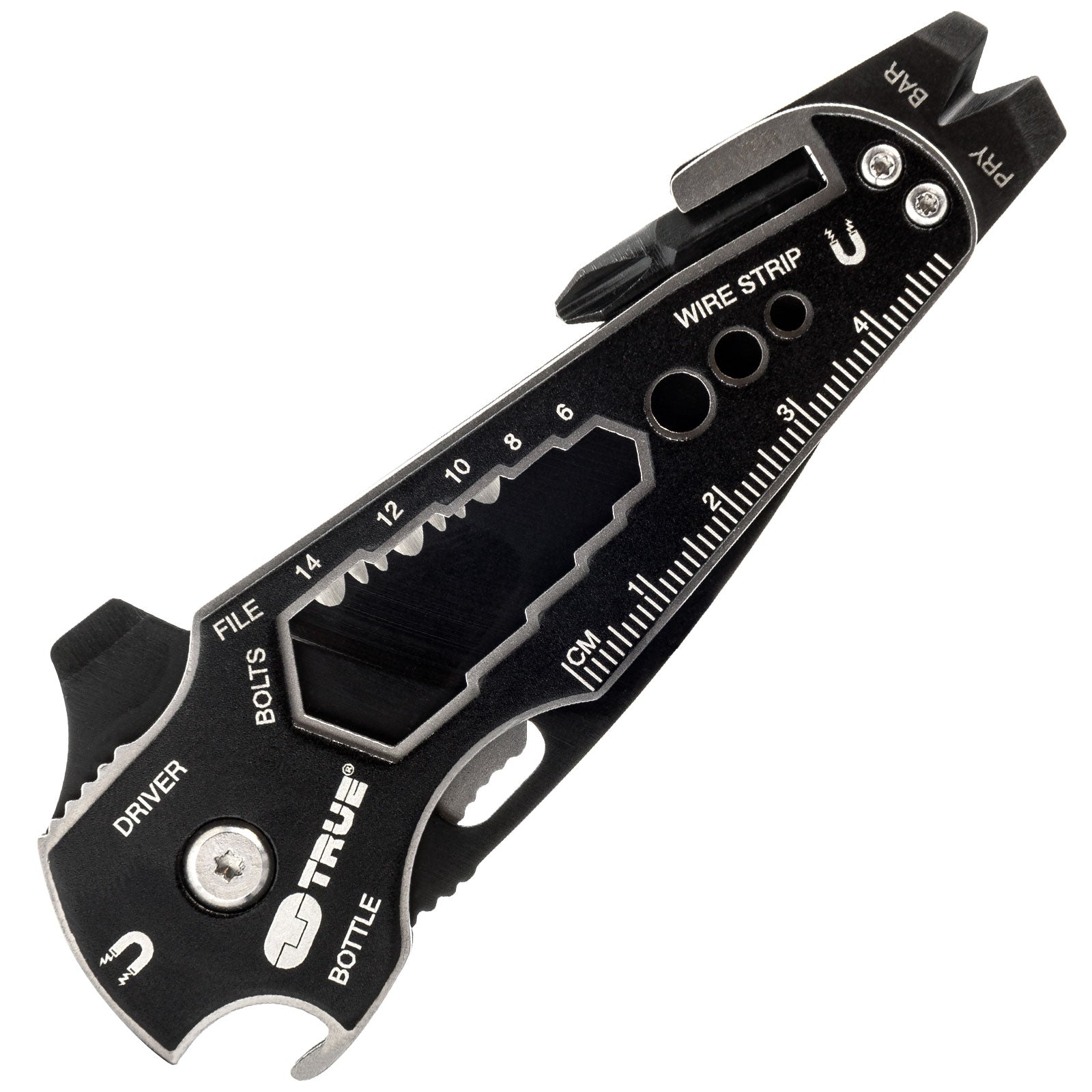 TRUE UTILITY Mini Multi Tool SmartKnife+ Couteau de poche à clip ceinture Couteau pliant