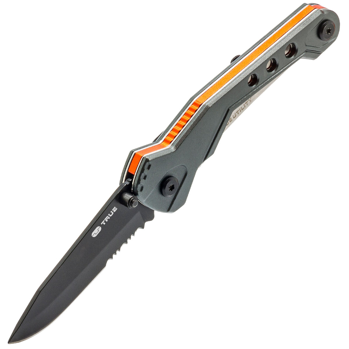TRUE UTILITY Mini Pocket Knife Trueblade One-Handed Belt Knife Folding