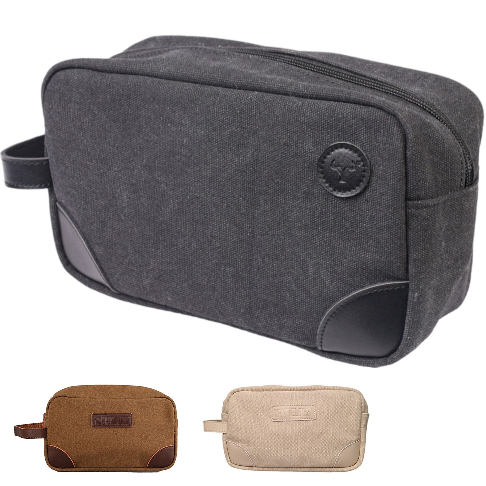 YAKFIELD Wash Bag Dias Canvas Toiletry Bag Cosmetic Toiletry Wash Bag