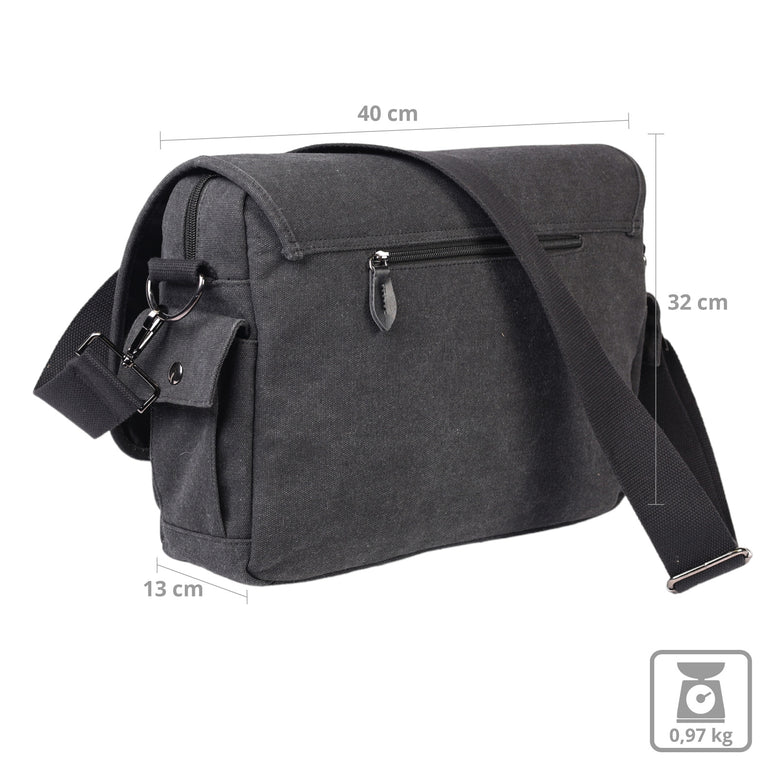 Sac à bandoulière en toile YAKFIELD Everest pour ordinateur portable 15 pouces
