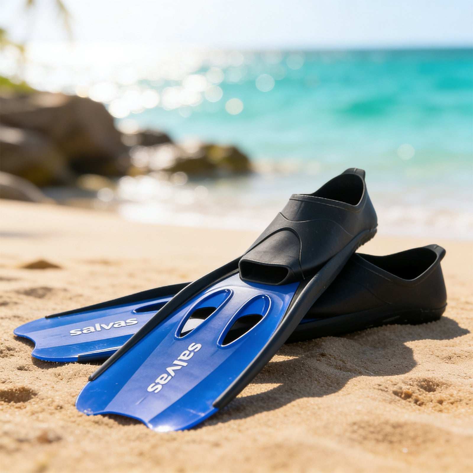 SALVAS Swimming Fins Cancun Snorkel Diver Long Fin Adult&amp;Child 27-45
