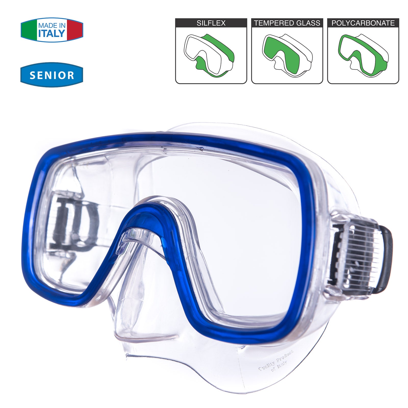 SALVAS Diving Mask Domino Sr Snorkel Swimming Goggles Anti-fog Adults
