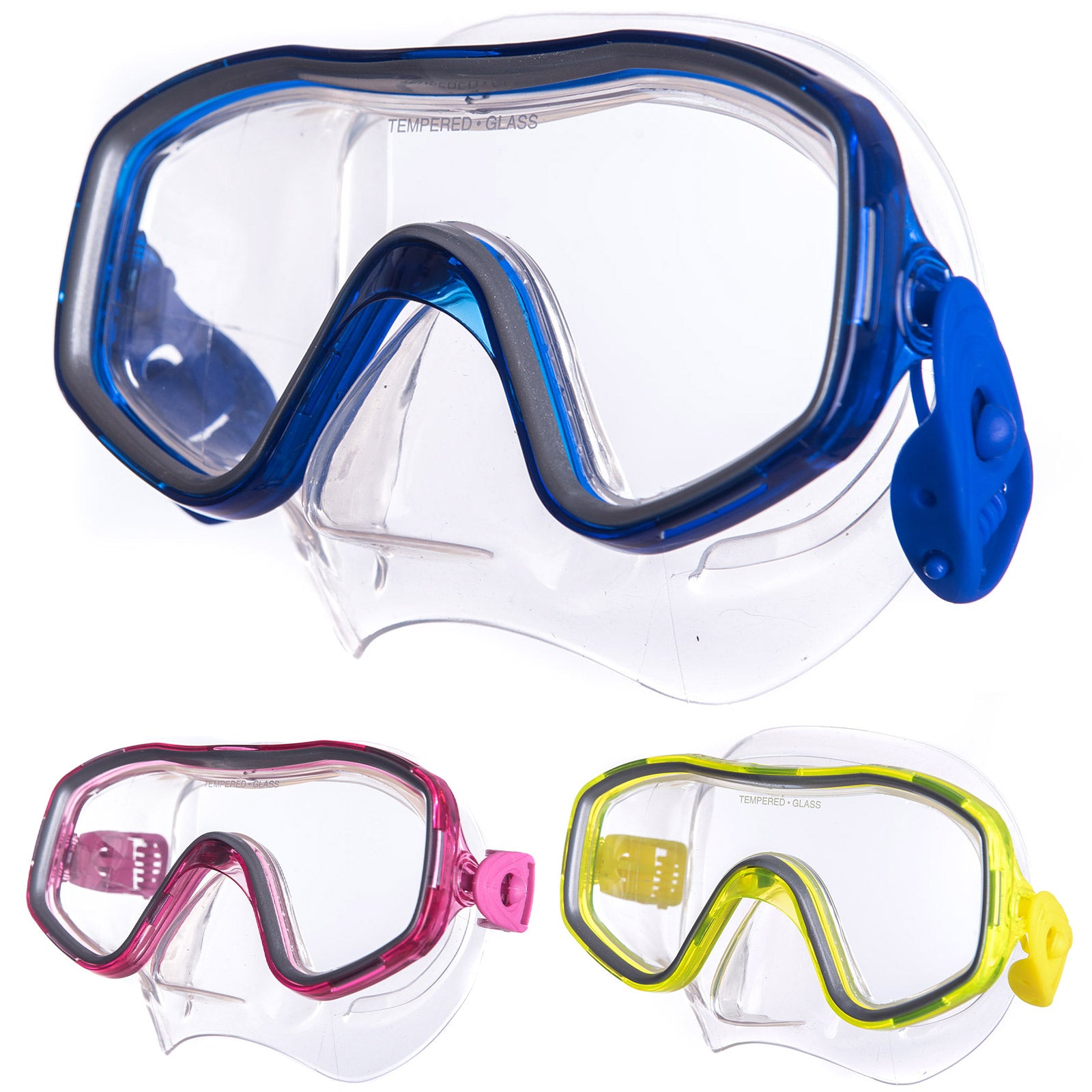 SALVAS Children's Diving Mask Smile Snorkel Diver Anti-Swimming Goggles Silicone