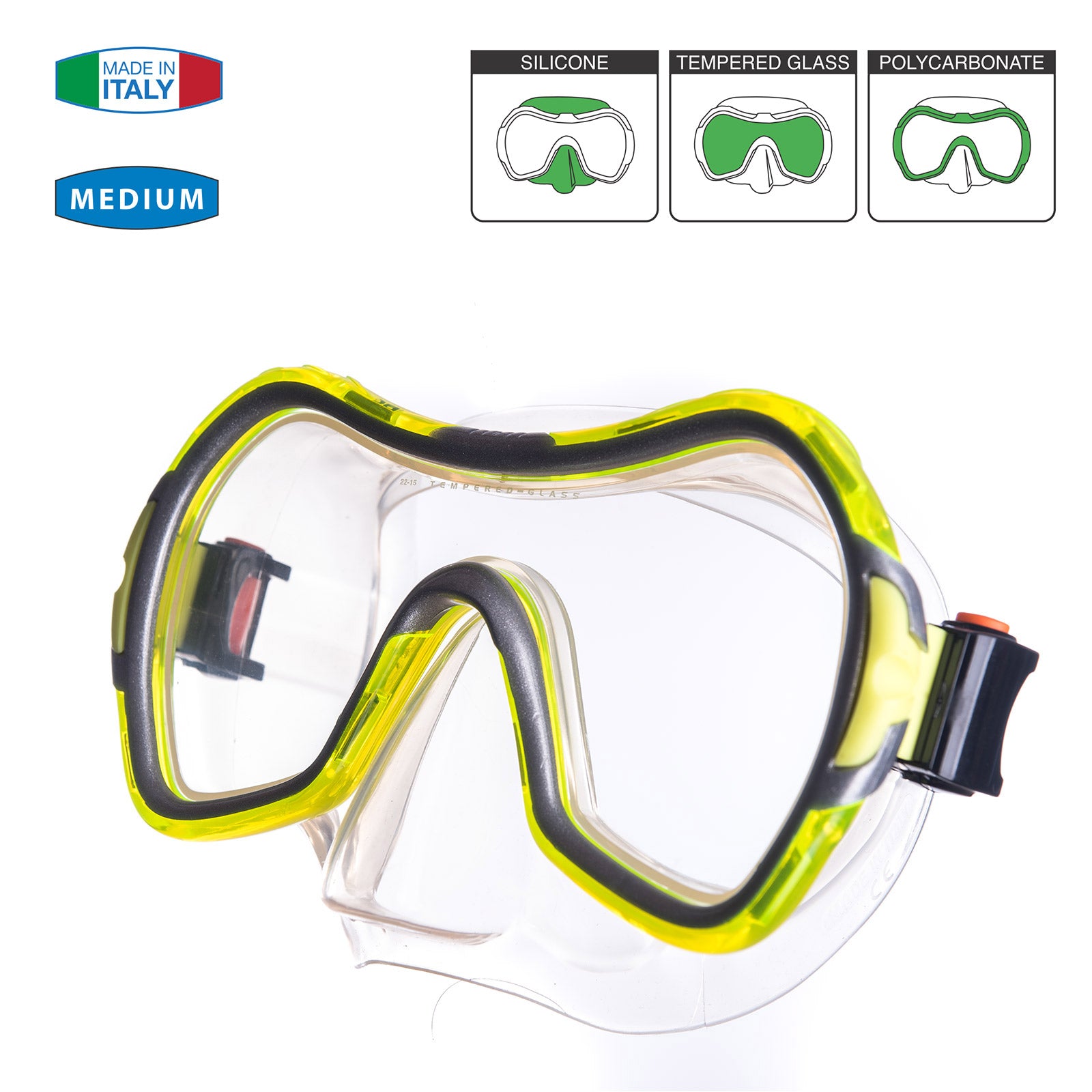 SALVAS Diving Mask Viva Md Snorkel Swimming Goggles Anti-fog Adult Silicone