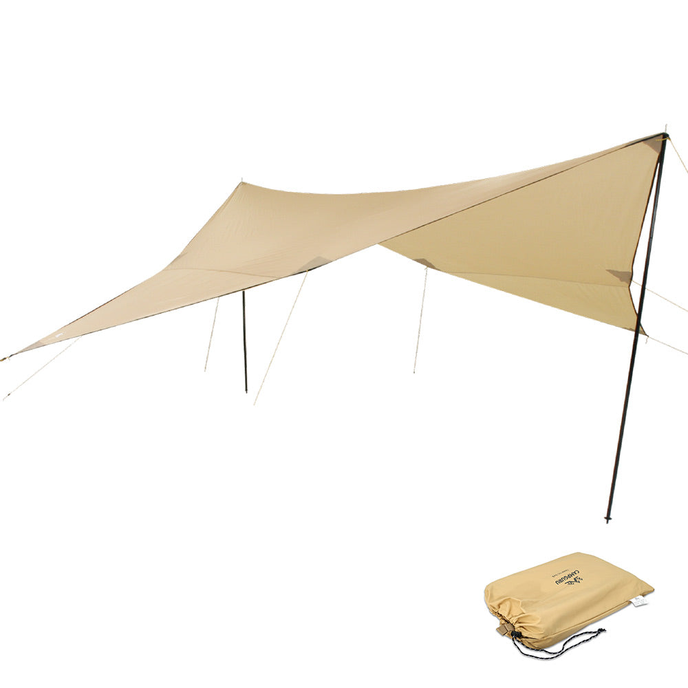 CAMPGURU Tarp Sun Sail Camping Front Tent Wind Protection Tarpaulin Roof Cotton