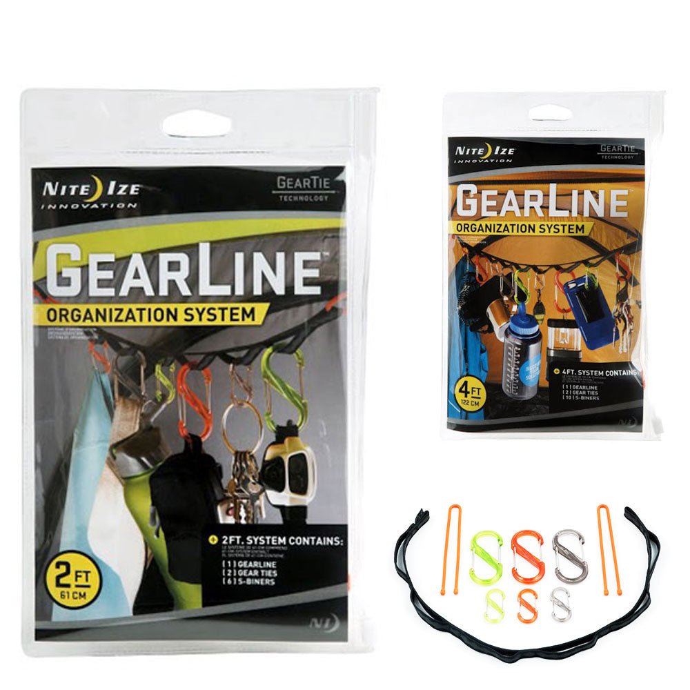 NITE IZE Gear Line Organisationssystem – Karabiner Organizer Camping Zelt Leine
