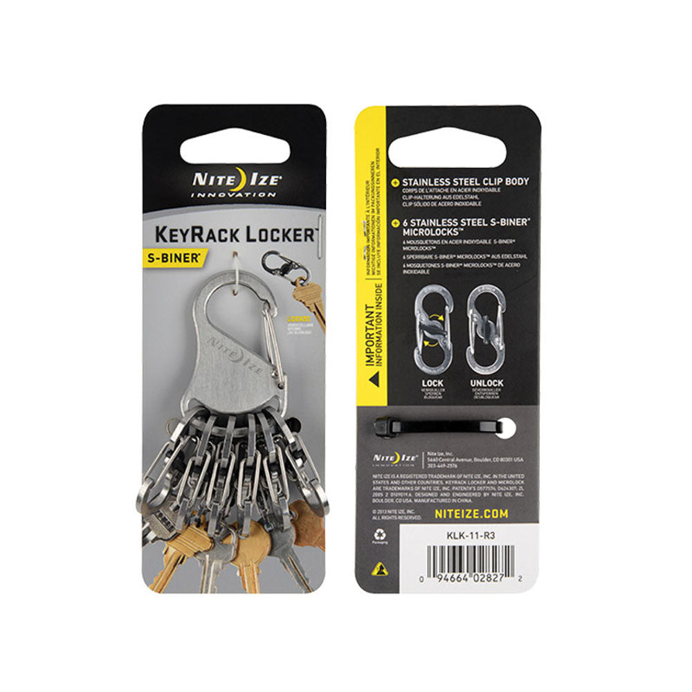 NITE IZE KeyRack Locker Schlüssel Organizer Ring Anhänger Karabiner Schnapphaken
