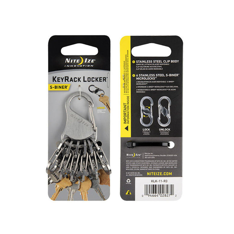 NITE IZE KeyRack Locker Schlüssel Organizer Ring Anhänger Karabiner Schnapphaken