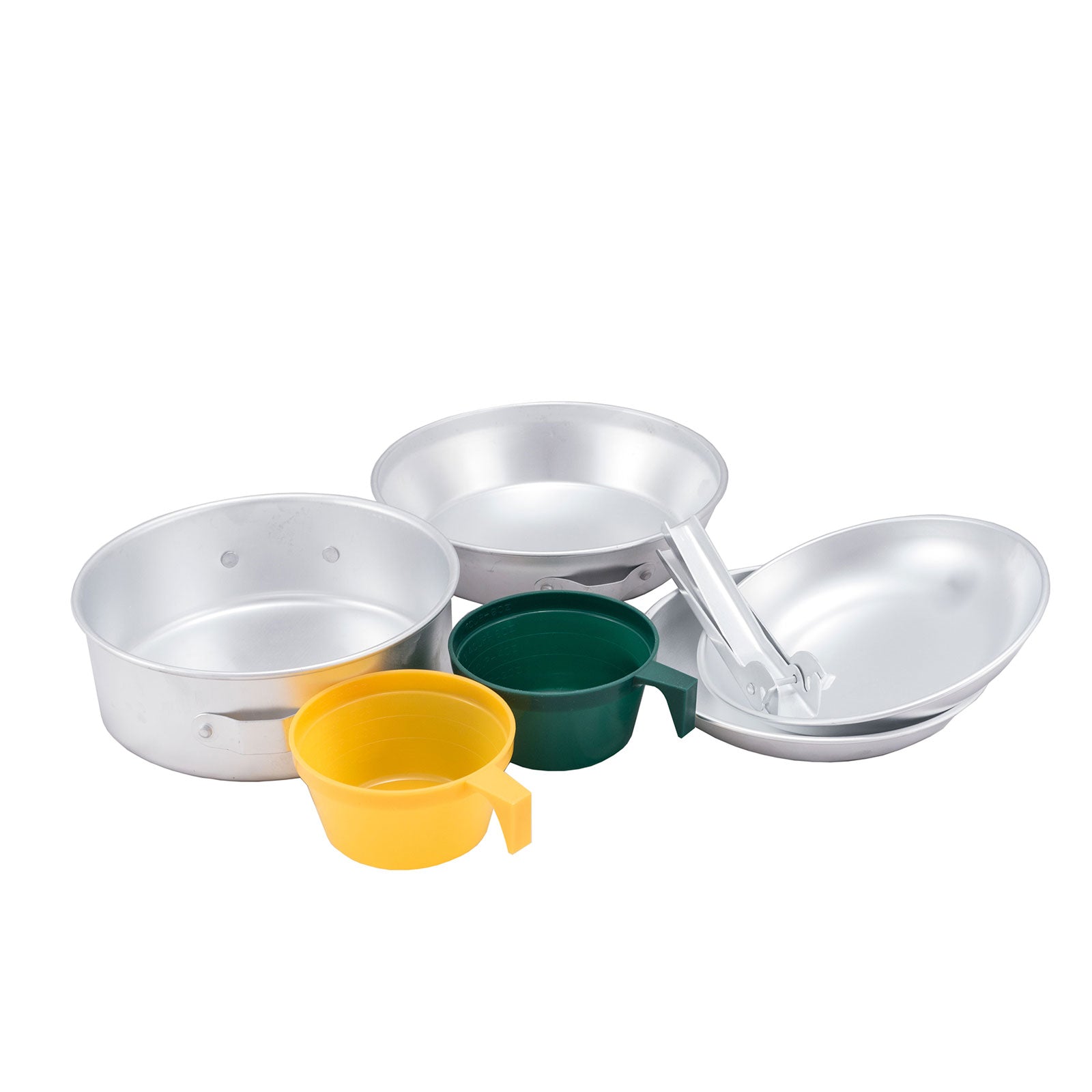 Batterie de cuisine de camping EXTÉRIEUR 7 pièces en aluminium casseroles poêles tasses plats empilables
