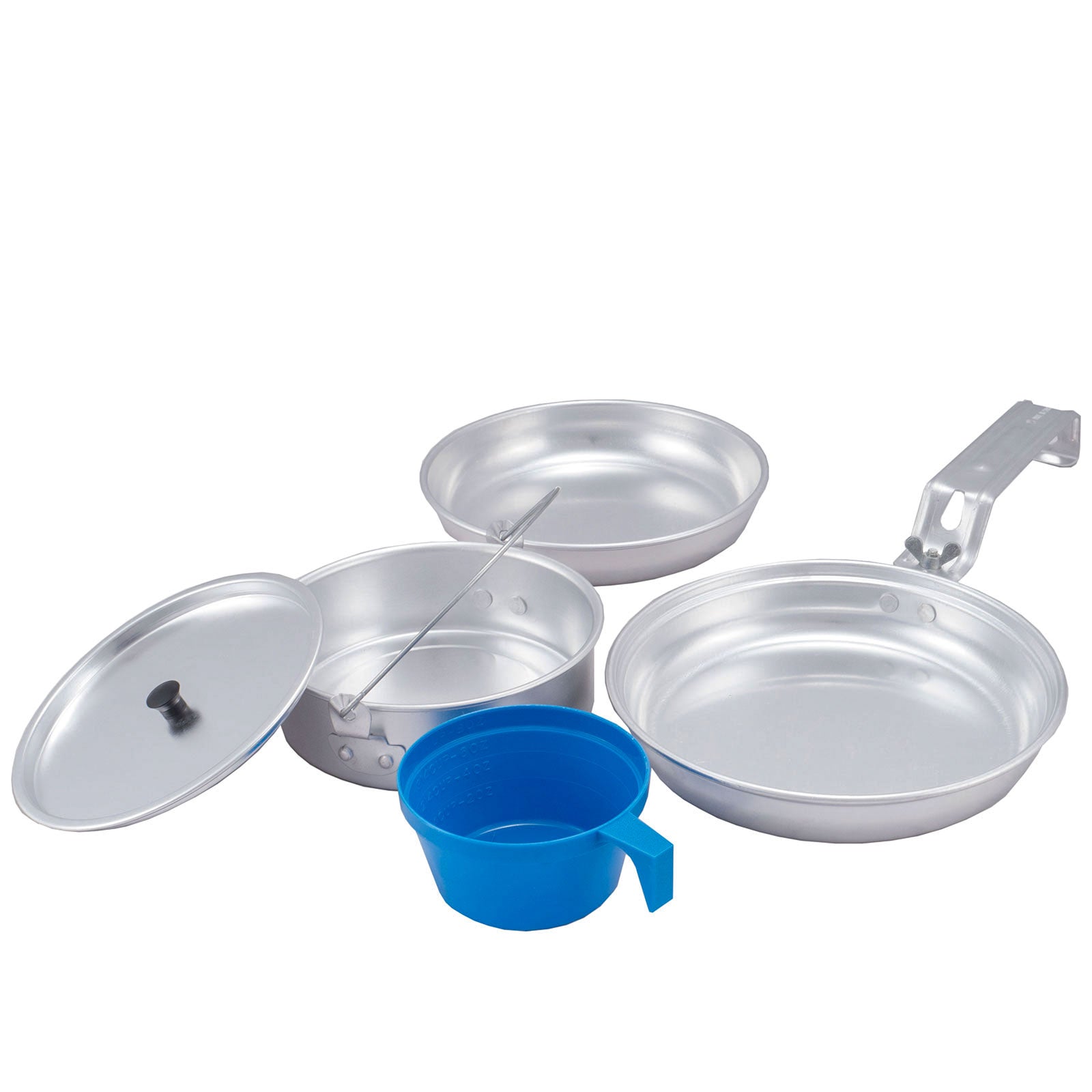 OUTDOOR Camping Cookware Set 5-piece aluminum pot pan mug dishes stackable