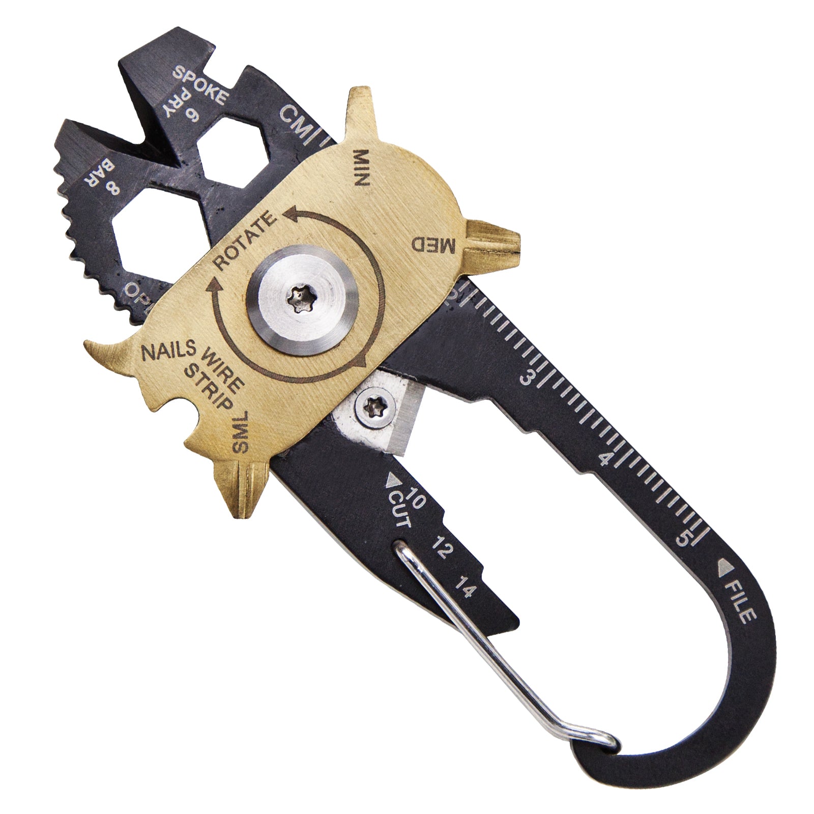 TRUE UTILITY Mini Multitool FIXR Micro Tool Pocket Knife Clip Keychain